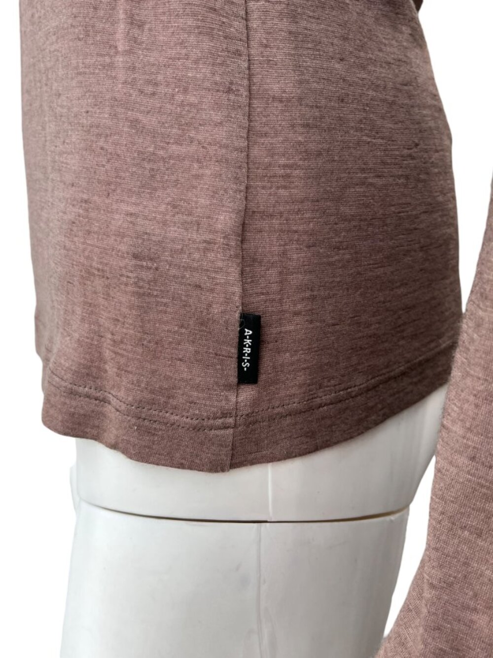 $890 Akris Brown Lace Turtleneck Slim Blouse Shirt size 6/FR 38 - Picture 7 of 10